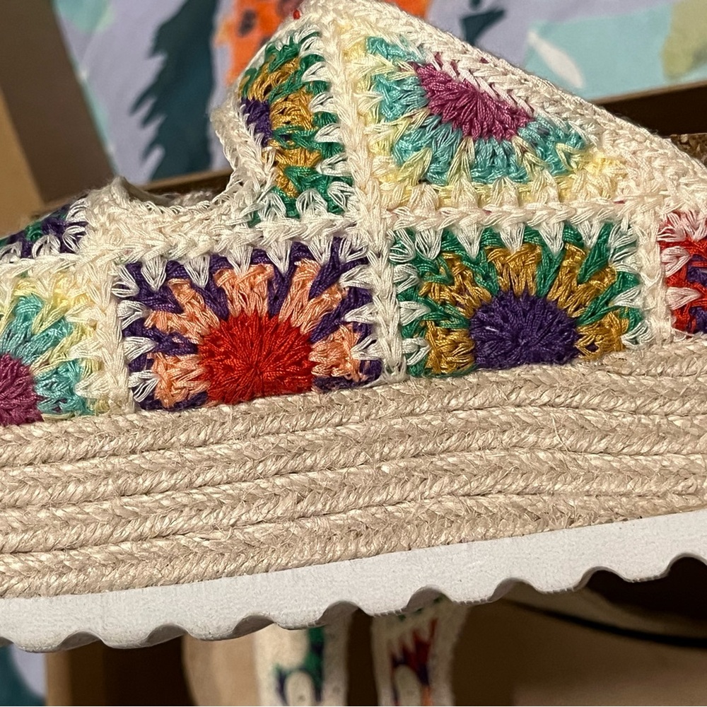 Dirty Laundry Crochet platform sandals